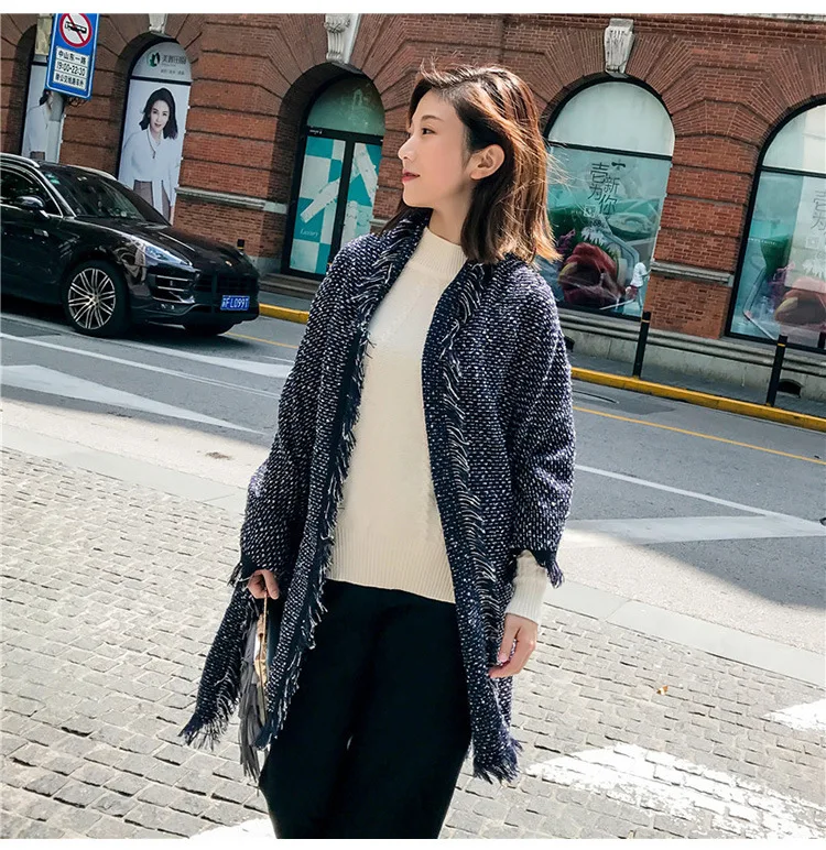 Плащ Chanycore пальто зимний шарф кашемировые женские шарфы из пашмины теплые