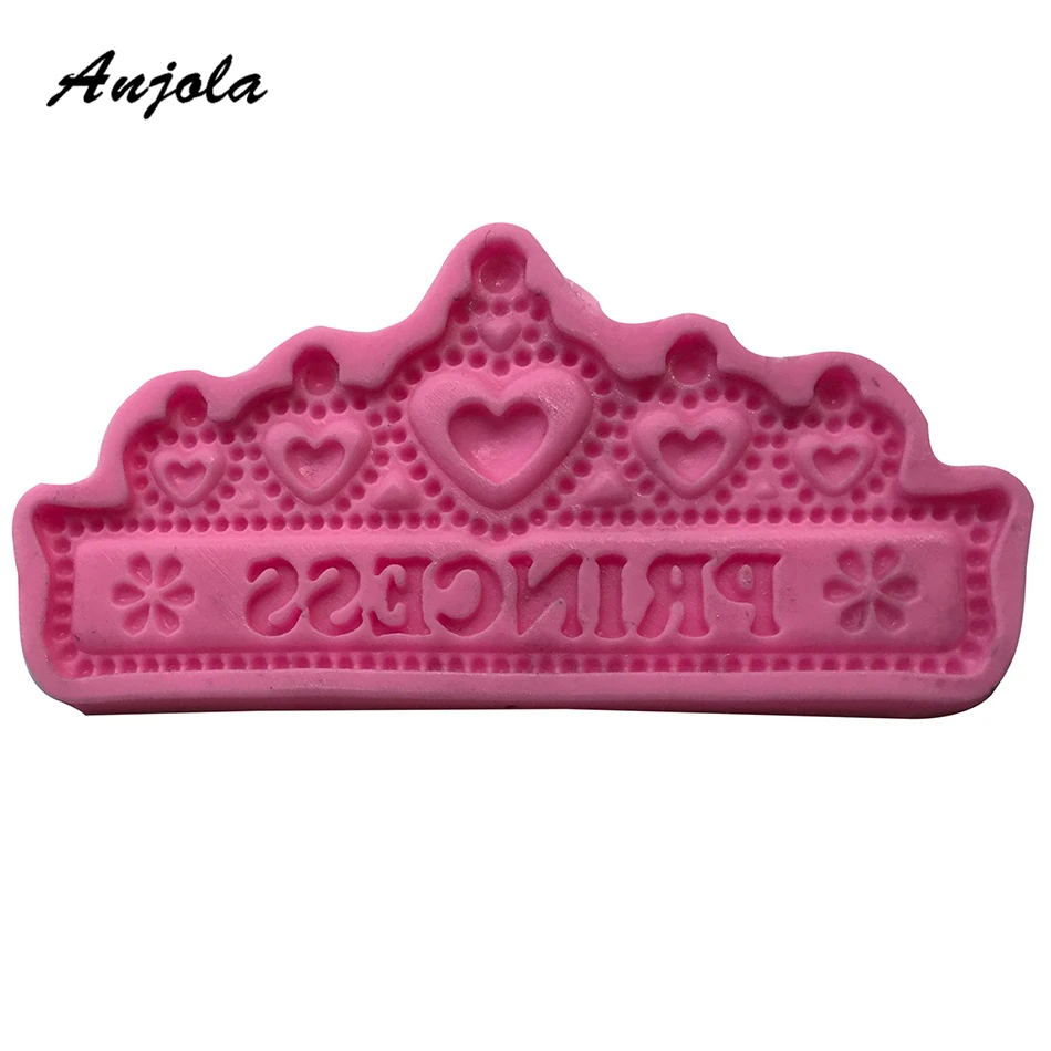 Anjola Новый корона литья силиконовая форма 3D стерео Силиконовые Помады Торта DIY