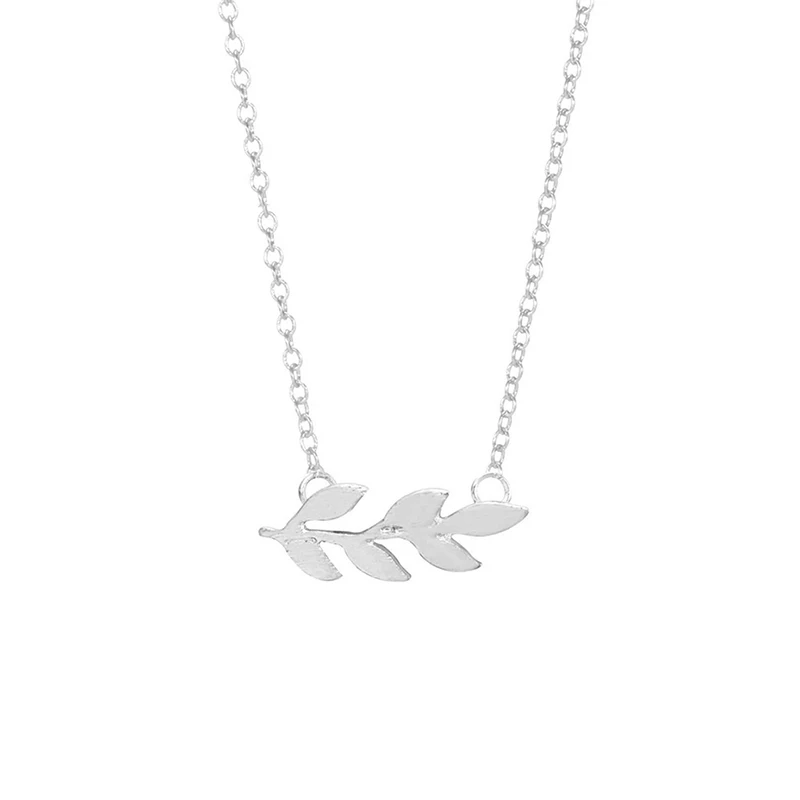 Цепочка с подвеской в виде листьев 10 шт.