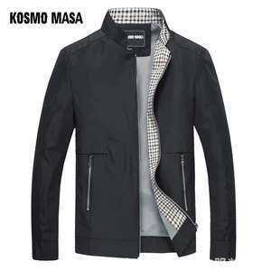 Черная мужская куртка KOSMO Mass, осень-весна 2018, мужские тонкие куртки, ветровка с воротником-стойкой, повседневная куртка для мужчин, верхняя одежда MJ0066