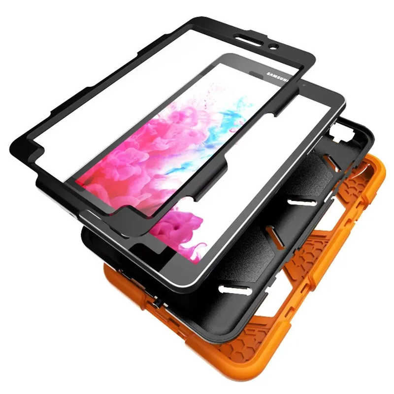 Tab A T280 SM-T285 сверхмощный чехол для планшета Fundas Силиконовая задняя крышка для samsung Galaxy Tab A 7,0 дюймов Защитная подставка держатель