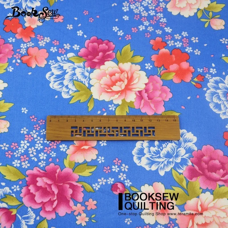 Booksew хлопок поплин Ткань лоскутное синий детская кровать Простыни Детские