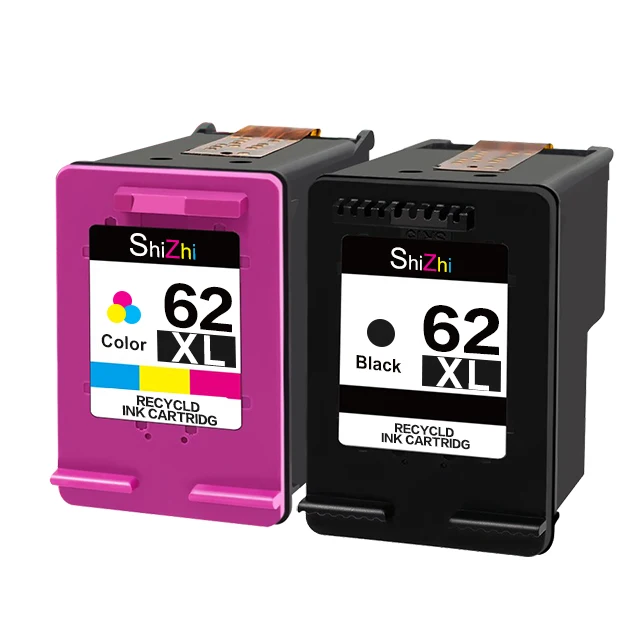 62 Black 62 Color Shizhi переработанный чернильный картридж hp 62 62XL используется в hp Envy 5640 5642 5643 5644 5646 5660 7640 7645 OfficeJet 5745 5740 5742 - Цвет: 62 Black 62 Color