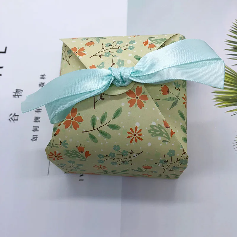 Style 4 Многоцветные цветочный дизайн торт коробка свадебный любимый подарок коробки для конфет и подарочные сумки Прямая с фабрики 20 шт./лот - Цвет: Style 4