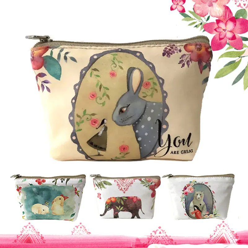 Мини Кошельки для монет девочек Дамский художественный кошелек на молнии