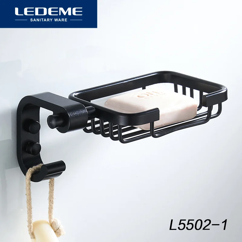 Алюминиевая Подставка для мыла и душа LEDEME держатель лоток ванной аксессуары