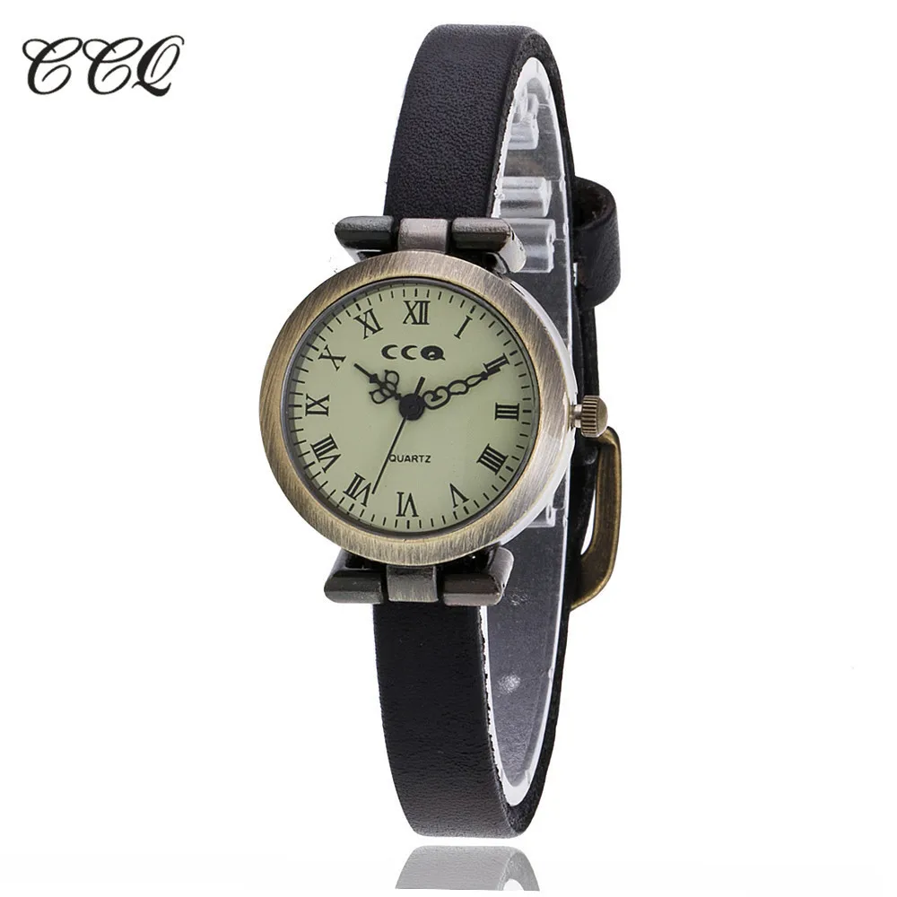 

CCQ Luxury Brand Women's Watches Quartz Leather Band Newv Strap Ladies Watch Analog Mens Wrist Watches Gifts Wholesales #N05