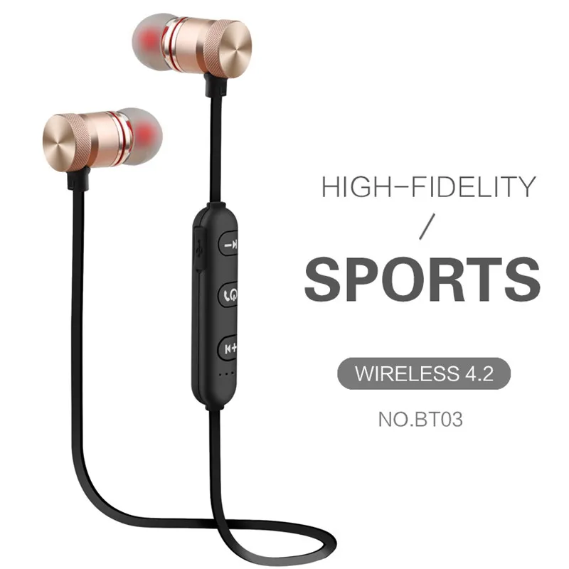 GutsyMan Bluetooth беспроводные наушники спортивные стерео магнитные с микрофоном