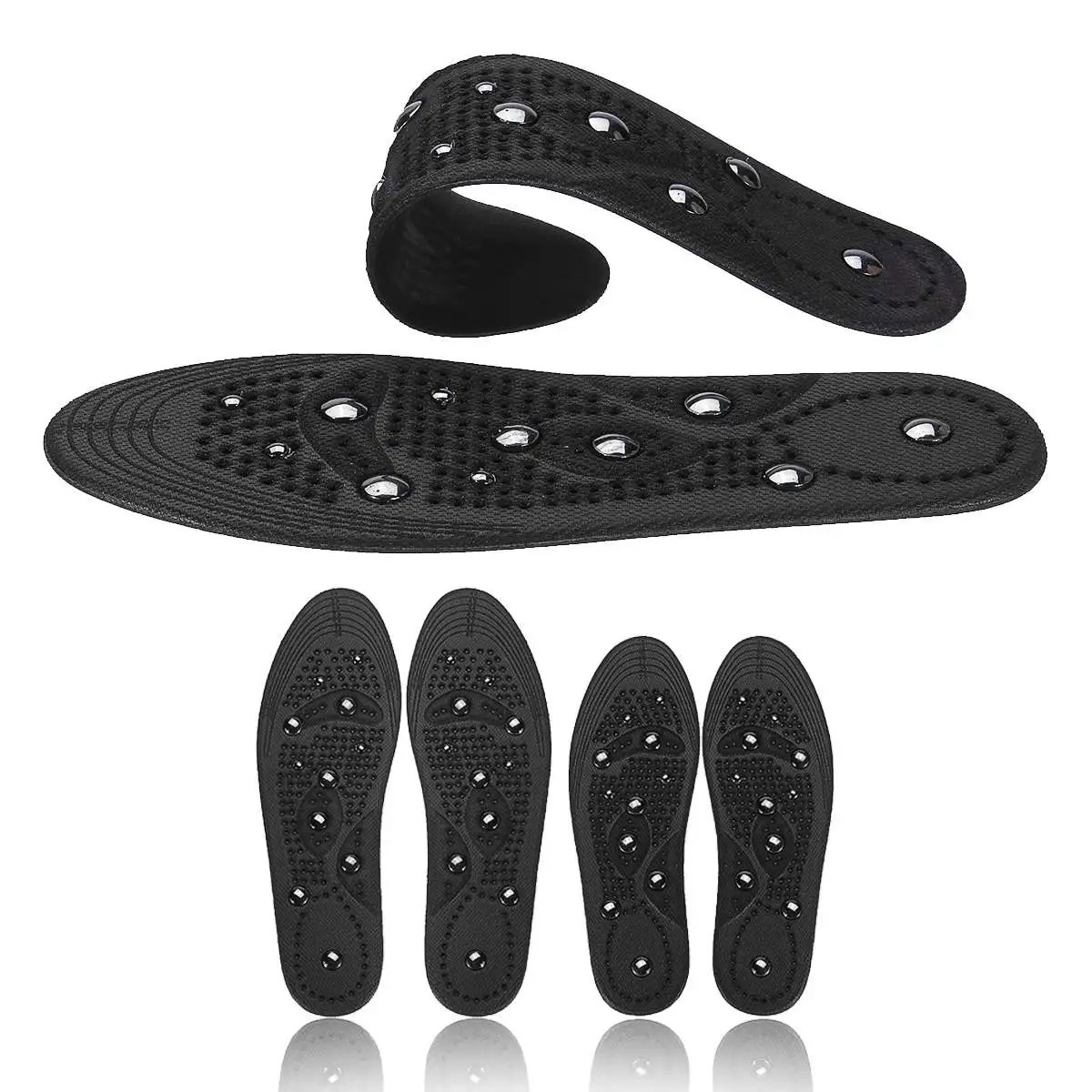 1 пара Acupressure Магнитная Массажная стелька для ног терапия Рефлексология Обезболивание здоровье Массажная обувь подошвы аксессуары вставки