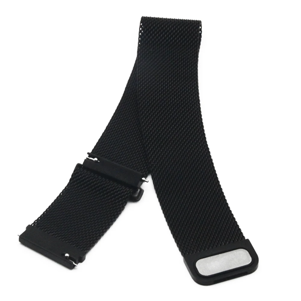 Stainless Steel Watch Band 18mm for Withings Activite / Steel / Pop Magnetic Clasp Strap Quick Release Loop Belt Bracelet Black