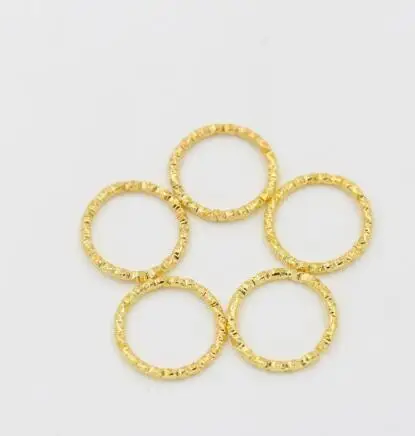 Gold Горячие 100 шт 4 цвета корейский стиль круглые прыгающие кольца модные скрученные медные закрытые кольца для Diy ювелирных изделий Аксессуары - Цвет: Gold