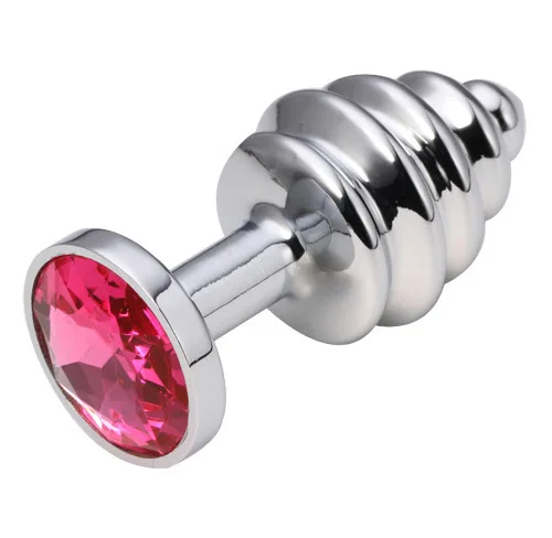Happygo посеребренные алюминиевые металлические спиральные анальные хрустальные