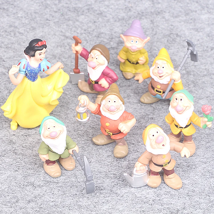 Игрушки Disney 8 шт./компл. 5 10 см семь гномов и Принцесса Белоснежка ПВХ экшн фигурка