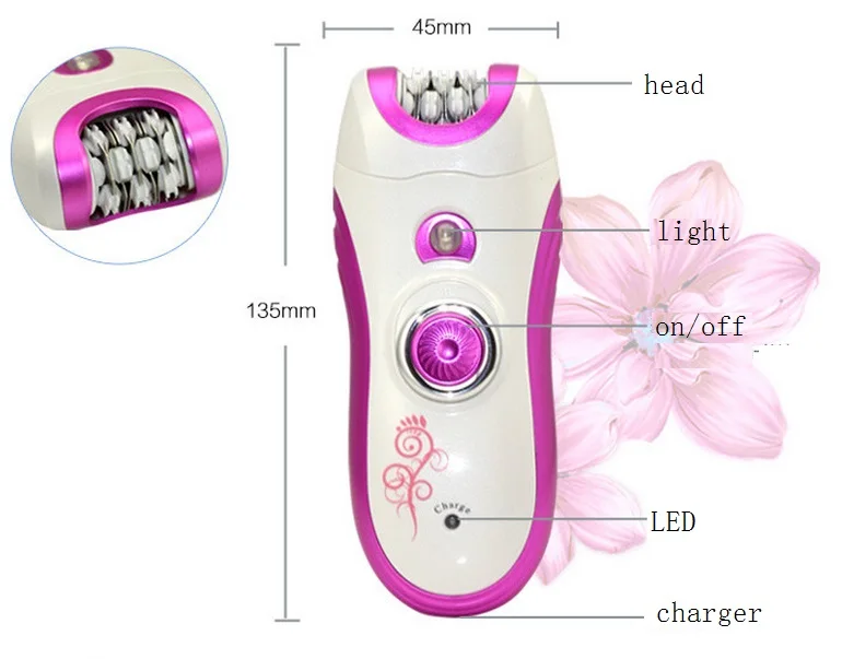 Эпилятор женский Электрический 2 в 1 триммер для удаления волос зоне бикини