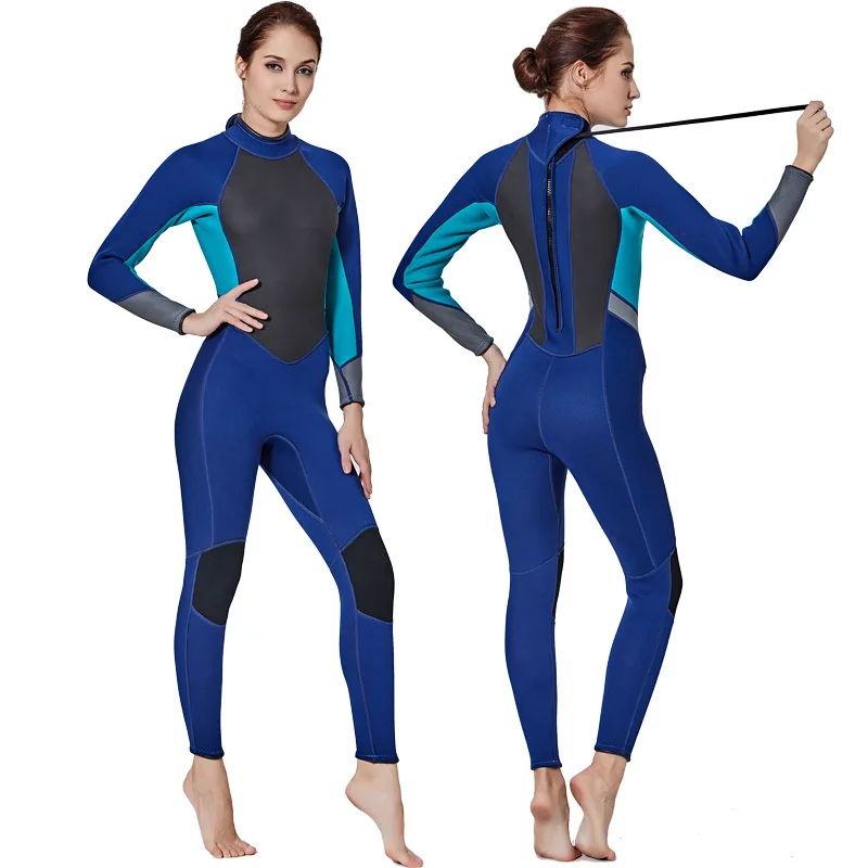 

sbart Woman Lin Tai Thickening Diving Suit Serve Long Sleeve KeepWarm Winter Swimming Surf Serve Jellyfish Jacket 3MM Neoprene