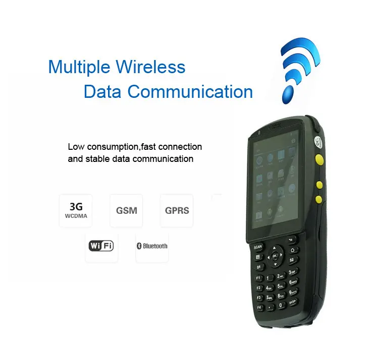 Nfc Ручной терминал Android с сенсорным экраном дисплей 3G wifi bluetooth камера сканер