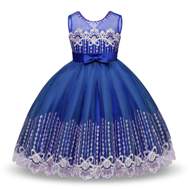 Детское нарядное платье подружки невесты с цветочным узором для девочек детский