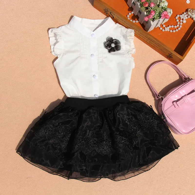 2020 весна осень лето Детская кружевная юбка детская пачка черная для девочек