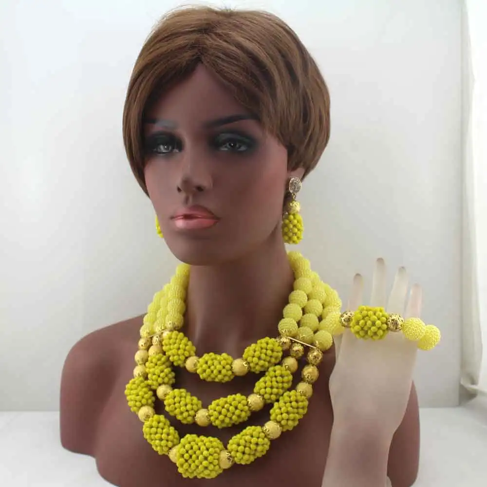 Комплект ювелирных изделий из бисера 3 слоя W13621|statement necklace set|necklace setbeaded jewelry set |