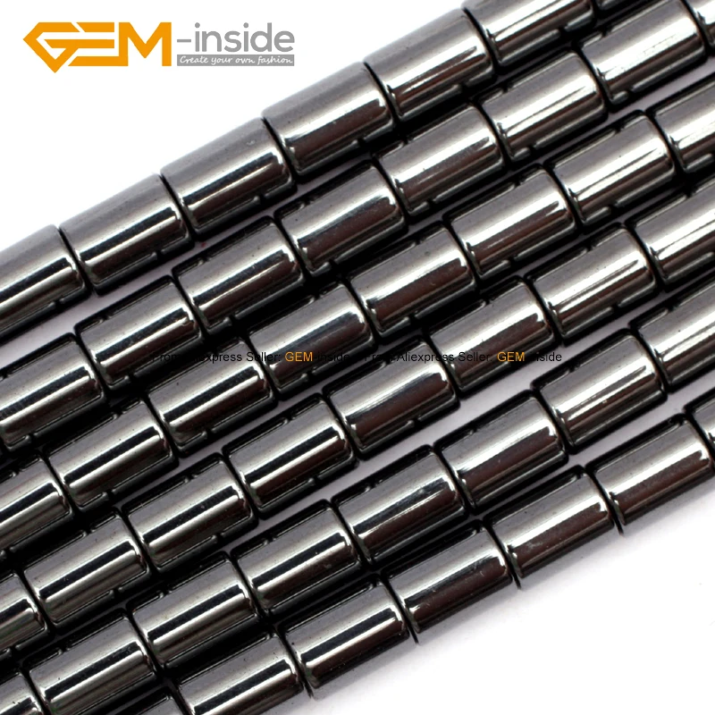 Бусины Из Гематита в форме цилиндра 6 х8 мм 15 дюймов|black hematite beads|hematite beadsbeads for jewelry