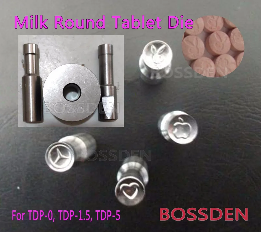 BOSSDEN Round Tablet Die 3D Punch Press Mold Candy Punching Custom Logo Calcium | Инструменты