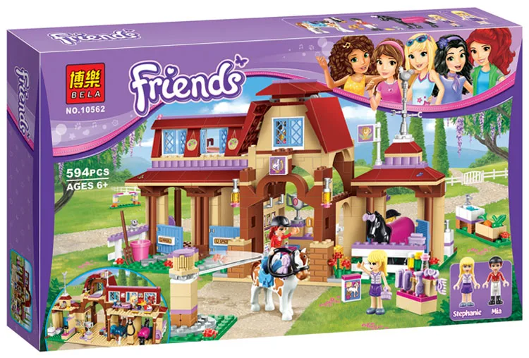 Новинка 10562 девушки Friends heartlake езда клуб строительные блоки 594 шт дети Модель Кирпичи игрушки с 41126 друзьями