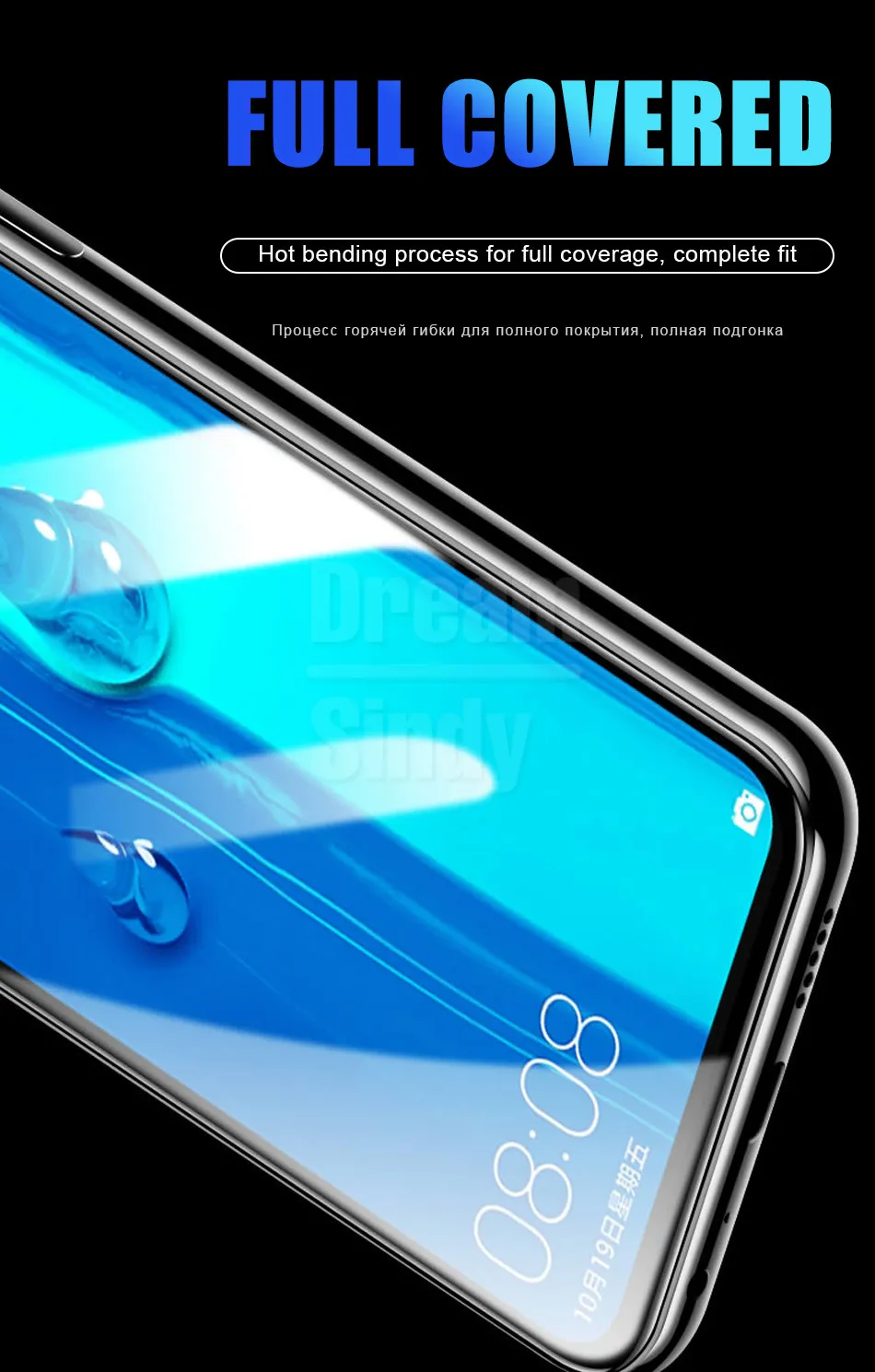 20D изогнутое закаленное стекло для huawei Y6 Y7 Y9 P Smart Защитное стекло для Honor 10 Lite Защитная пленка для экрана
