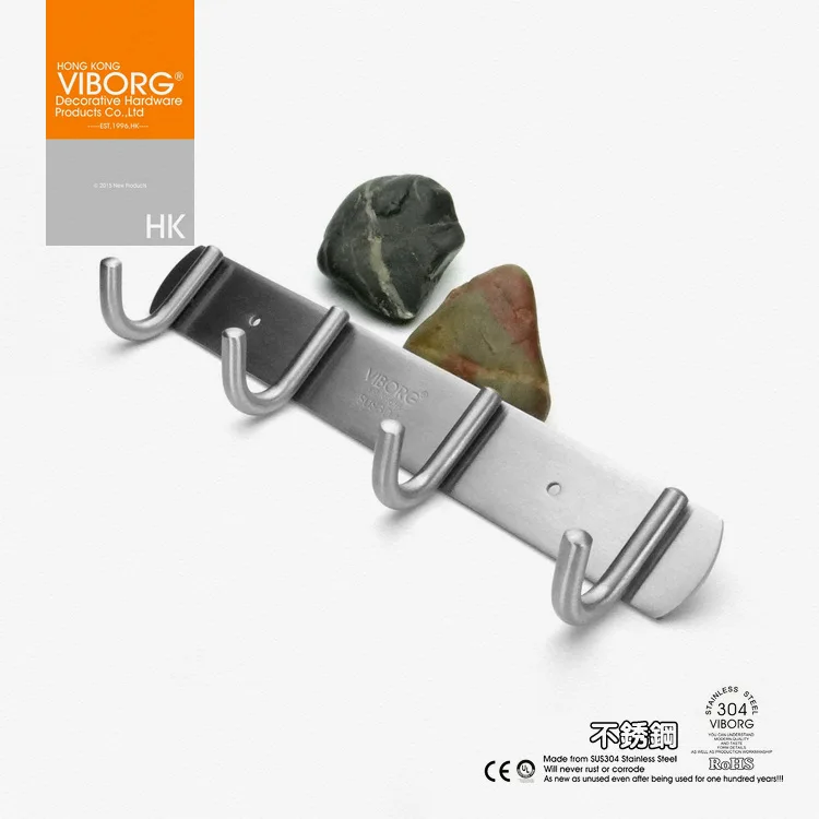 Держатель для полотенец из нержавеющей стали с 4 крючками|coat hooks|towel hookbathroom towel hook |