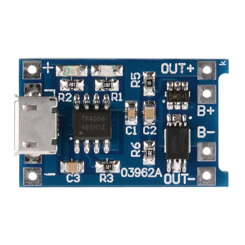 5 шт. зарядная плата Micro USB В 1A 18650 TP4056 с двойной функцией защиты для Arduino|Детали
