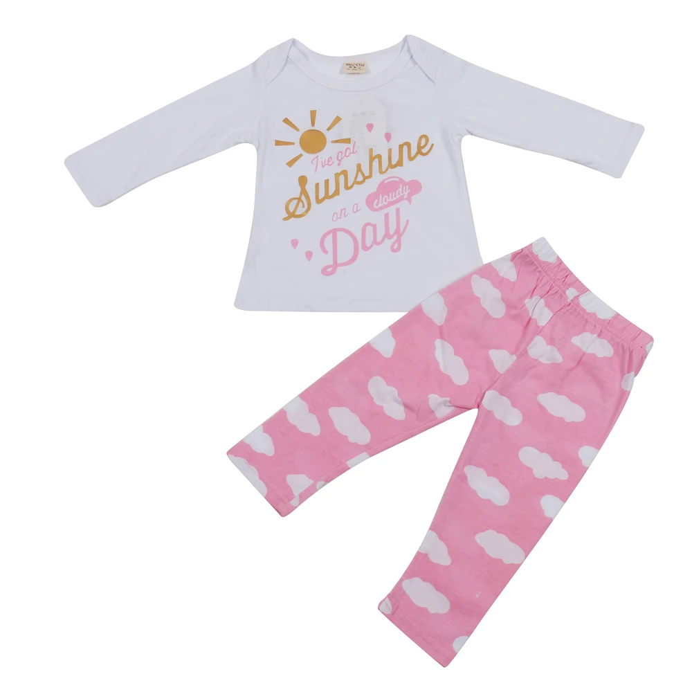 Милый осенний комплект одежды для маленьких девочек одежда новорожденных