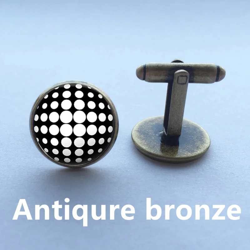 Hot glass dome cufflinks Polka Dot cuff links | Украшения и аксессуары