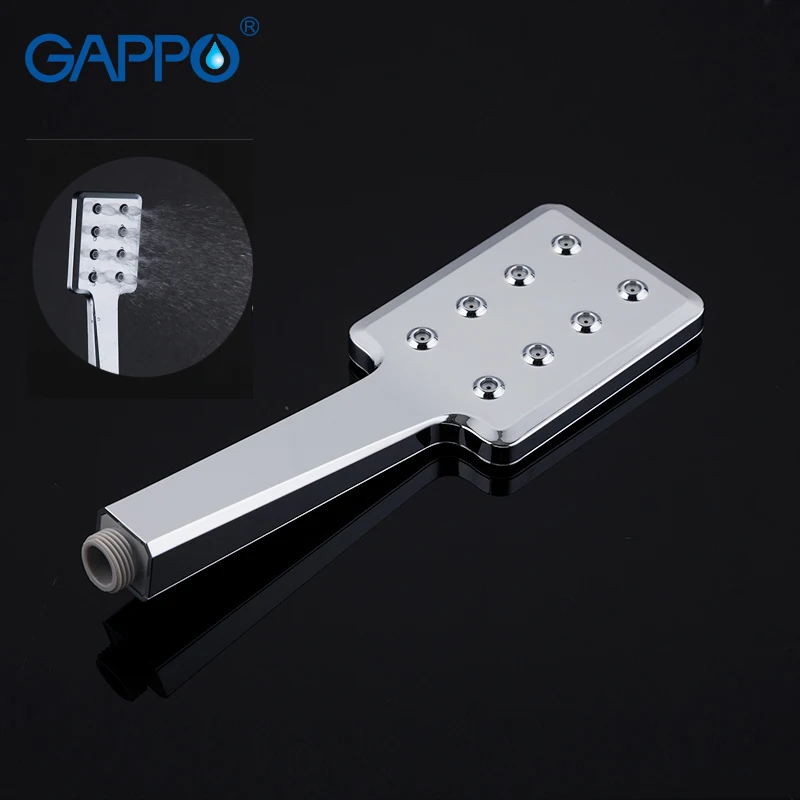 

GAPPO New bathroom rainfall shower head ABS water saving hand shower chrome nozzle shower High Pressure Boost alcachofa duchaG38