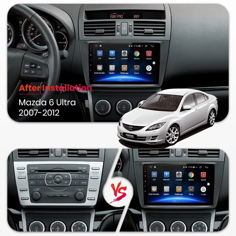 AWESAFE Android 8.1 2 Din 9'' CarPlay DSP Car radio Multimedia Video Player auto Stereo GPS MAP For Mazda 6 II Ultra 2007-2012 |