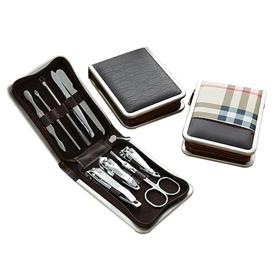 Nail -set-1 9 шт./компл. хорошего качества Профессиональный Маникюрный Инструмент из нержавеющей стали для ногтей набор костюмов набор маникюрный набор - Цвет: Nail -set-1