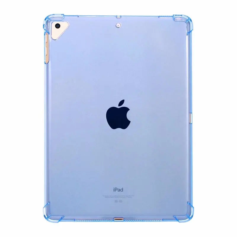Синий Экологичный Прозрачный ударопрочный чехол для Apple iPad 9,7 Air 1 2 5 6 5th 6th Generation Coque Funda - Цвет: Синий