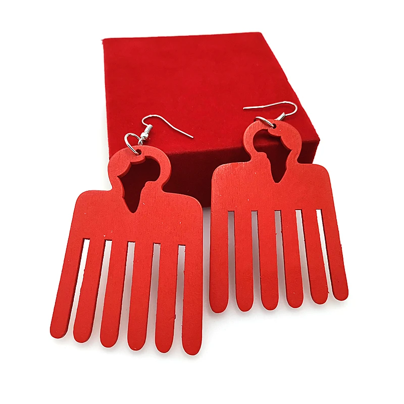 YD & YDBZ расческа геометрические деревянные серьги для женщин большие 6 цветов