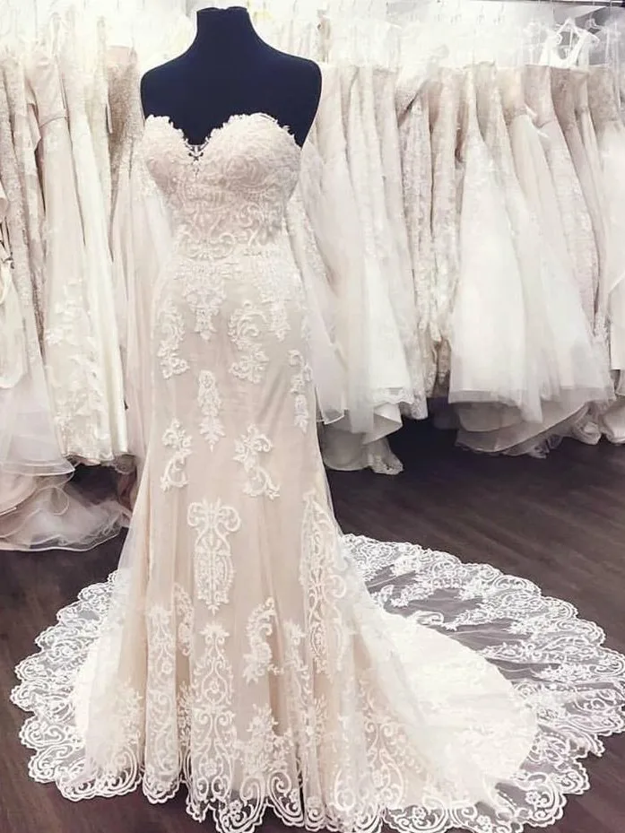 Элегантные белые свадебные платья а силуэта со шлейфом|robe de mariage|bridal dressweeding dress |