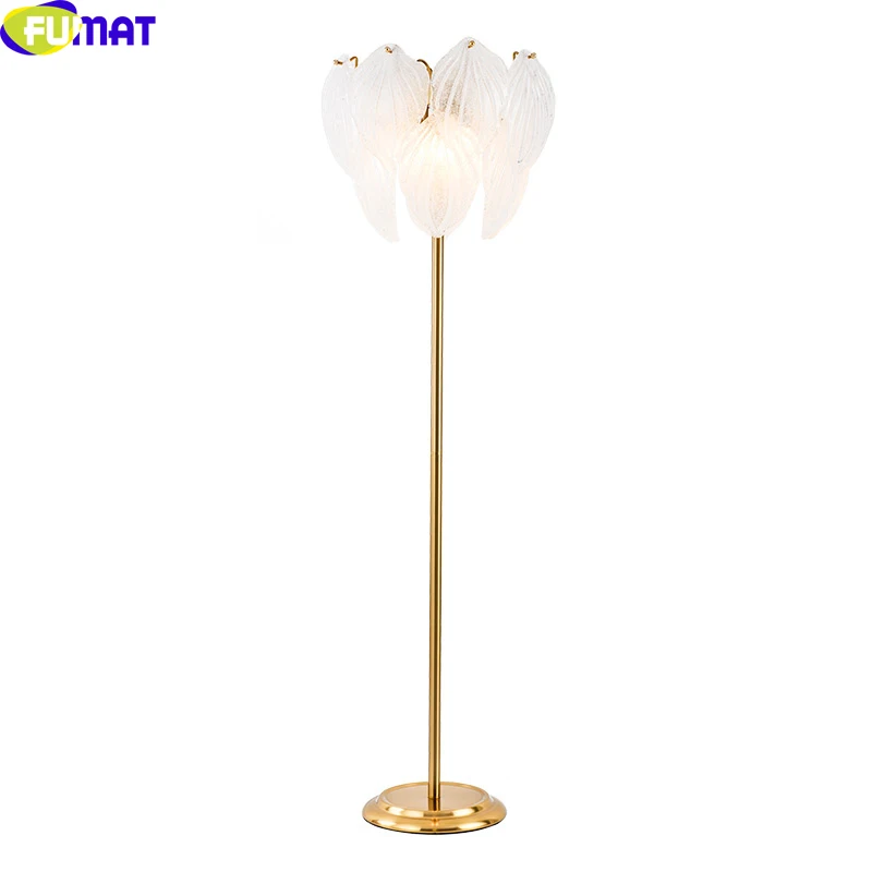 Leaf Floor Lamp Торшер FUMAT Leaf, Европейский дизайн, матовое стекло, абажур, напольные светильники для гостиной, спальни, креативная волнистая лампа - Цвет абажура: Leaf Floor Lamp