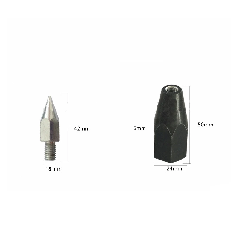Легкий призматический полюс с острым точком сменный наконечник M8 внутренний резьбовой геодезический стержень Инструменты Запчасти