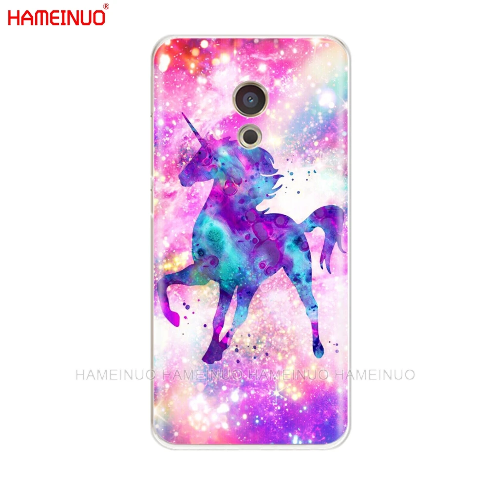 80808 HAMEINUO Радуга Единорог крышка чехол для телефона для Meizu M6 M5 M5S M2 M3 M3S MX4 MX5 MX6 PRO 6 5 U10 U20 note plus - Цвет: 80808