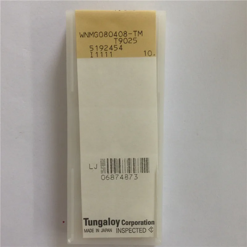 

WNMG080408-TM T9025 100% Original TUNGALOY carbide insert with the best quality 10pcs/lot free shipping