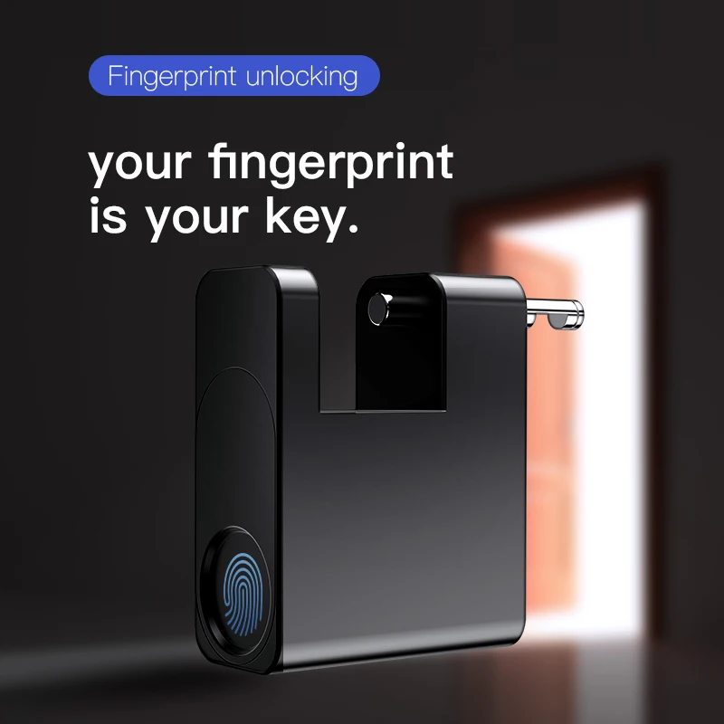 USB rechargeable Case Lock Smart Fingerprint Waterproof Security Door Luggage Bag closet | Безопасность и защита