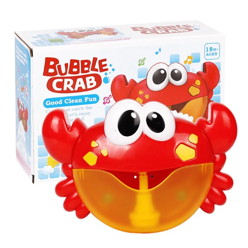 

DROPSHIPPING Bubble Crabs Baby Bath Toy Funny Bath Bubble Maker Pool Swimming Bathtub Soap Machine Toys for Children Kids Gift