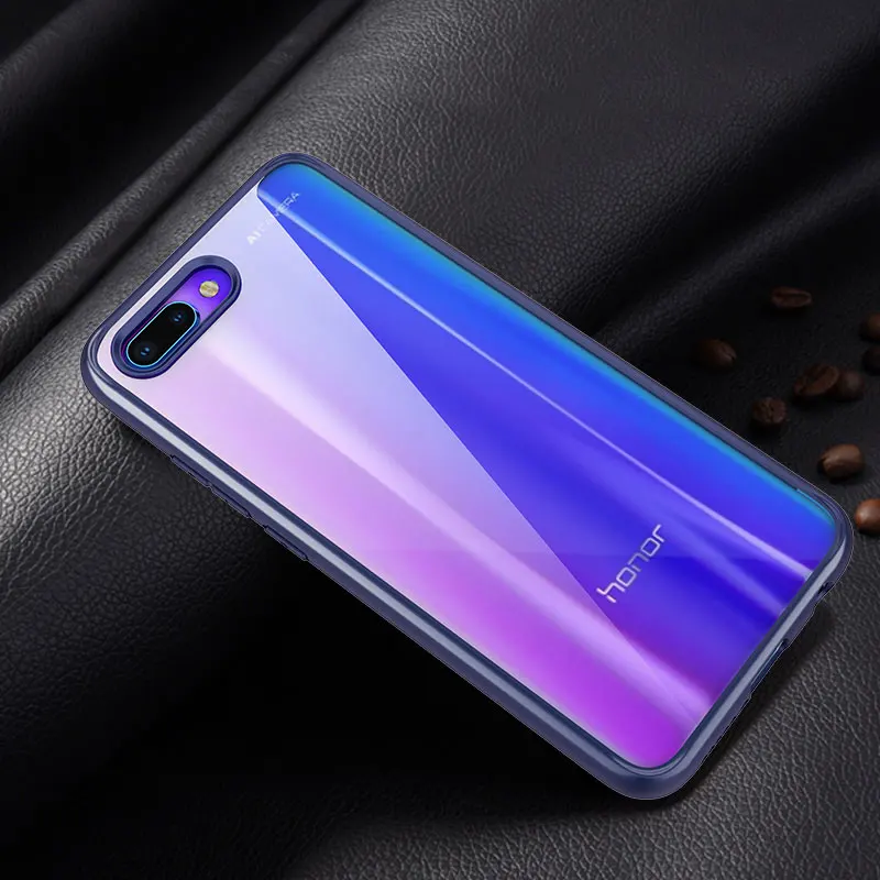 Ascromy For Huawei Honor 10 Case Hard Back Cover Silicone Bumper Protective Phone for Honor10 Accessories |