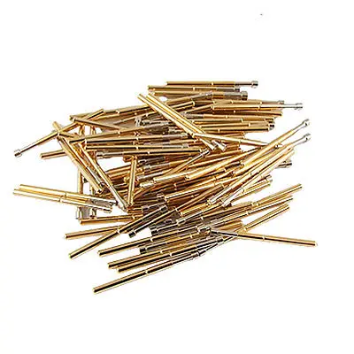 

100 Pcs 33mm Length Concave Tip Spring Loaded Test Probes P125-A