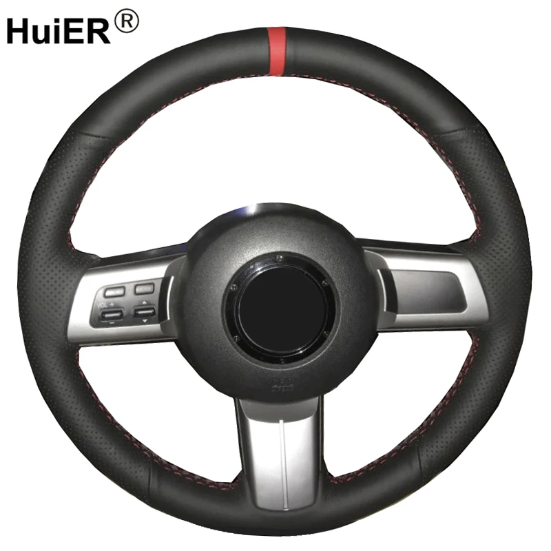 HuiER Ручное шитье чехол рулевого колеса автомобиля для Mazda MX 5 Miata 2009 2012 2013 2014 RX 8 2008 CX