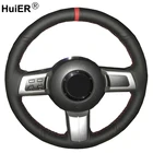 HuiER Ручное шитье чехол рулевого колеса автомобиля для Mazda MX-5 Miata 2009 - 2012 2013 2014 RX-8 2008-2013 CX-7 CX7 2007 2008 2009