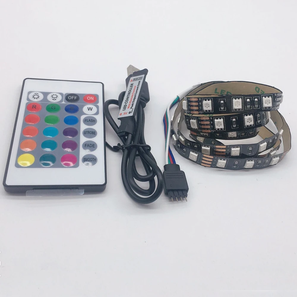 USB Светодиодные ленты RGB сменный светодиодный ТВ фон светильник ing 50 см 1 м 2 3 4 5 DIY 5V