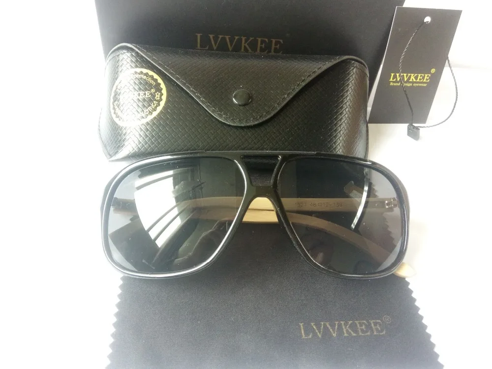 LVVKEE 2017 новые бамбуковые солнцезащитные очки для женщин/мужчин деревянные