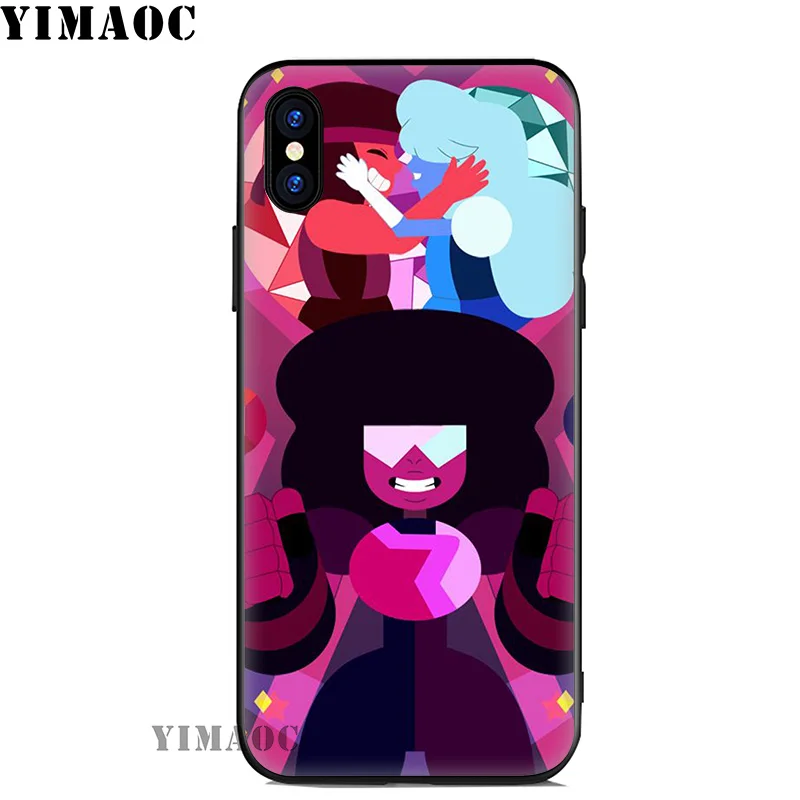 YIMAOC Steven Universe Cartoon Soft Silicone Case for iPhone 11 Pro Xr Xs Max X or 10 8 7 6 6S Plus 5 5S SE |